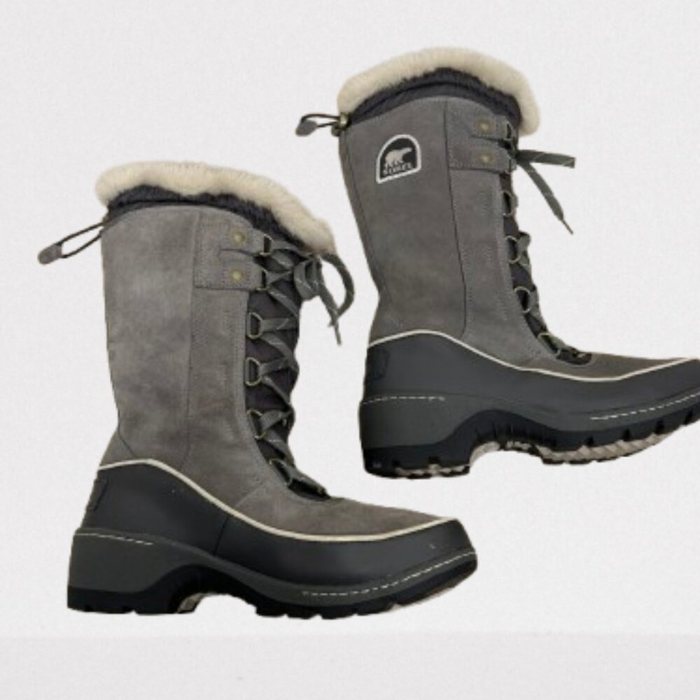 SOREL Tivoli III High Waterproof Winter Boots Cloud Grey Size 7 - Picture 9 of 11
